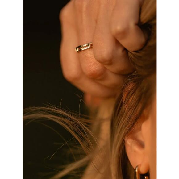 With Love Darling, Mia Link Ring, NWT, Size 8 - Picture 5 of 7